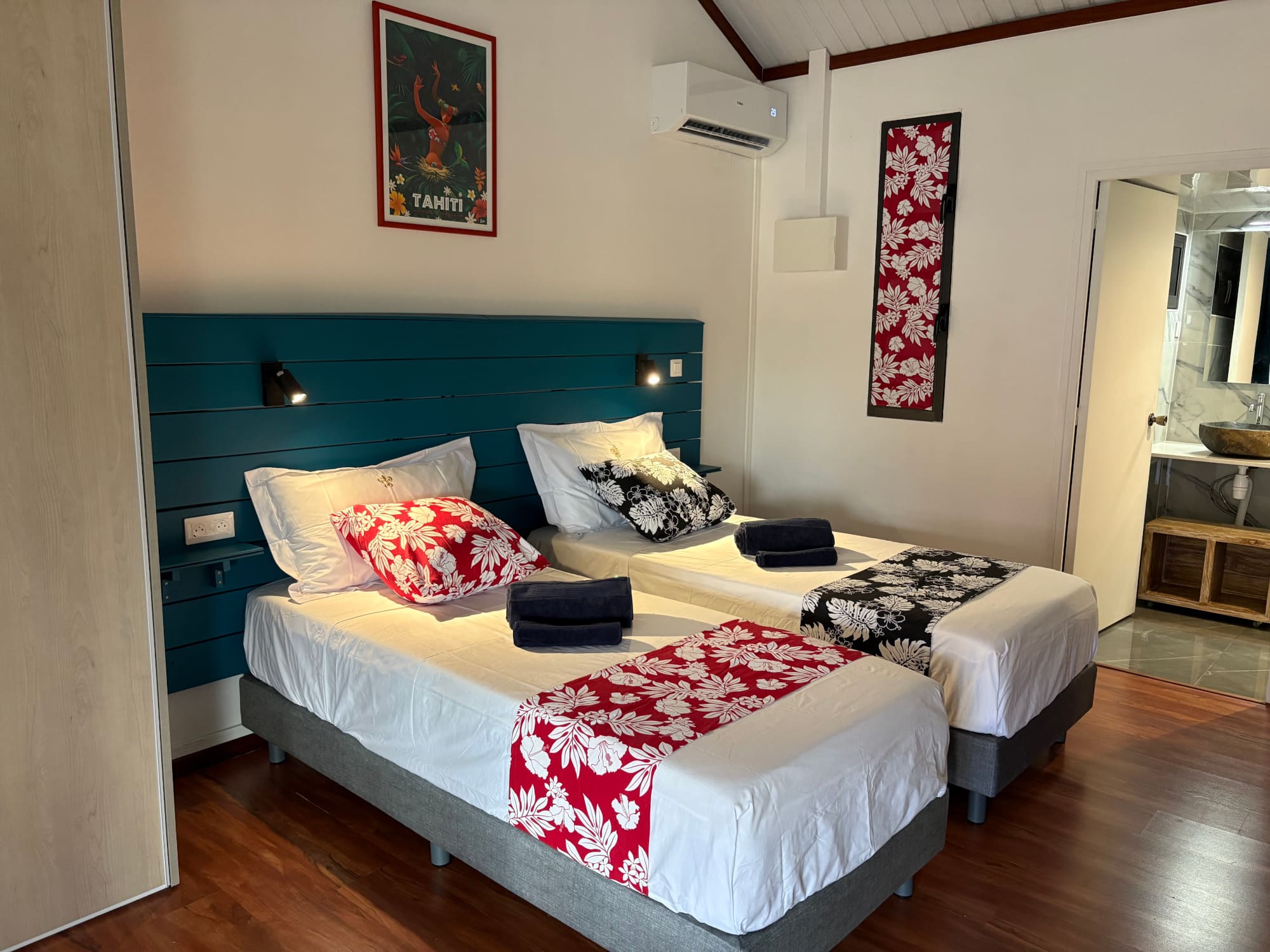 location chambre avec lits séparés