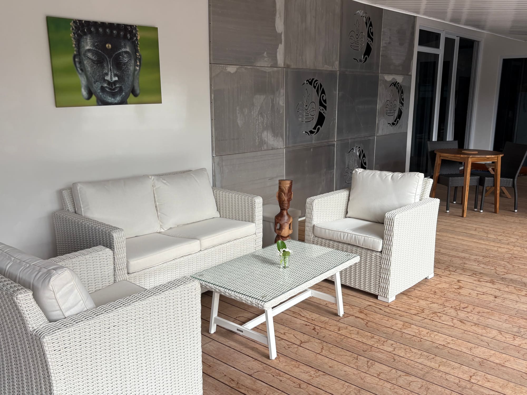 location villa avec salon de jardin